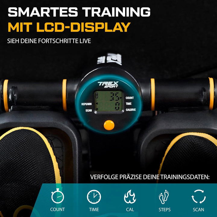TREX SPORT Mini Stepper TX-070SP | 2in1 Swing Stepper seitliches & vertikales Training | mit Expande