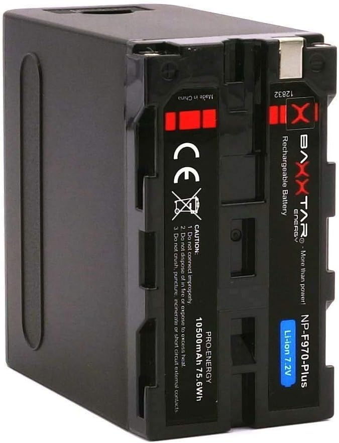 BAXXTAR PRO Akku - NP-F970 Plus (Black Series/10500mAh) - LG Cells Inside - mit Powerbank Funktion (