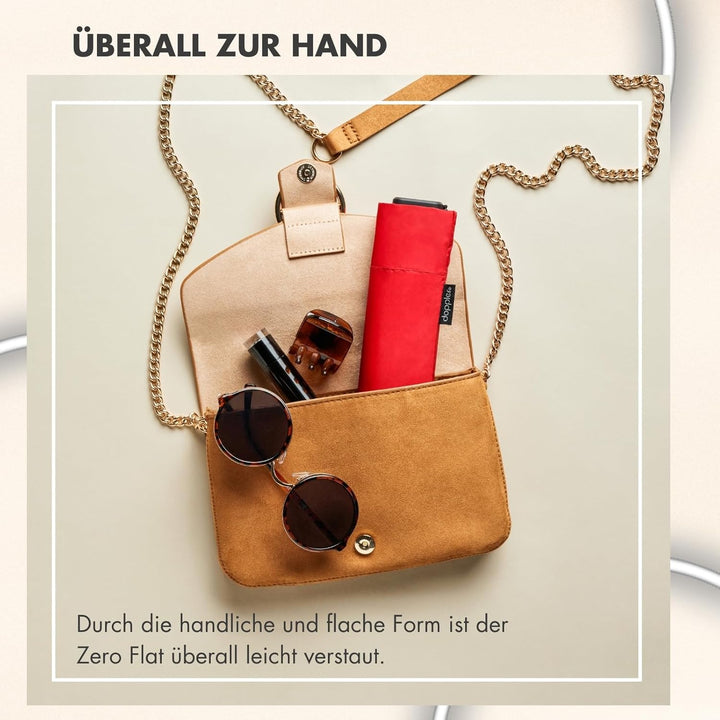 Doppler Taschenschirm Zero,99 Flat I Ultra leichter Regenschirm I Kleiner Schirm I Mini Regenschirm