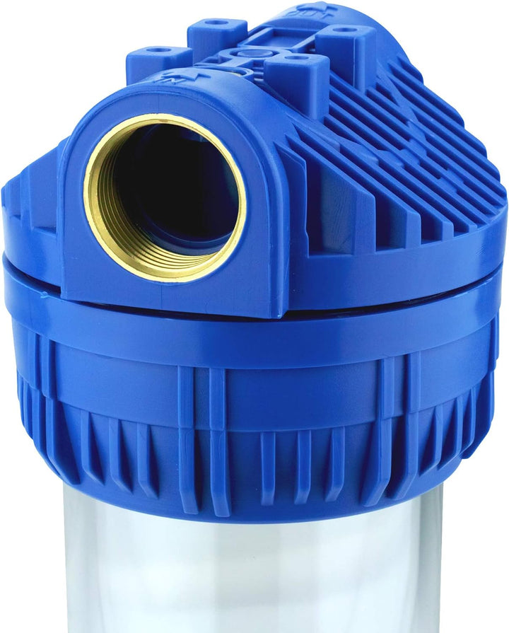 FILTROTECH Filter 10 Zoll Anschluss 1" für Hauswasserwerk GartenPumpe Wasserfilter mit Filtereinsatz