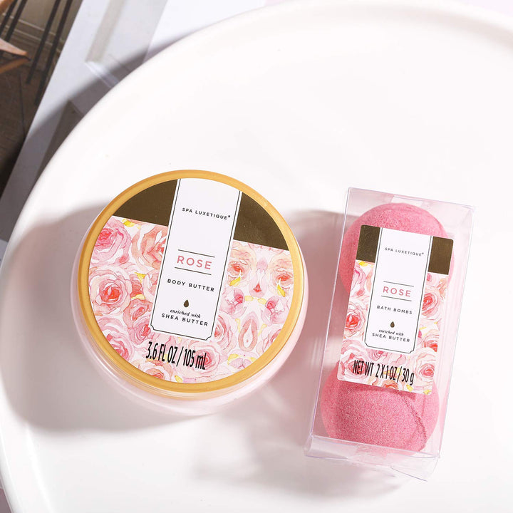 SPA LUXETIQUE Wellness Set für Frauen - 8tlg Rosenduft Bade Geschenkset für Frauen, Geburtstagsgesch