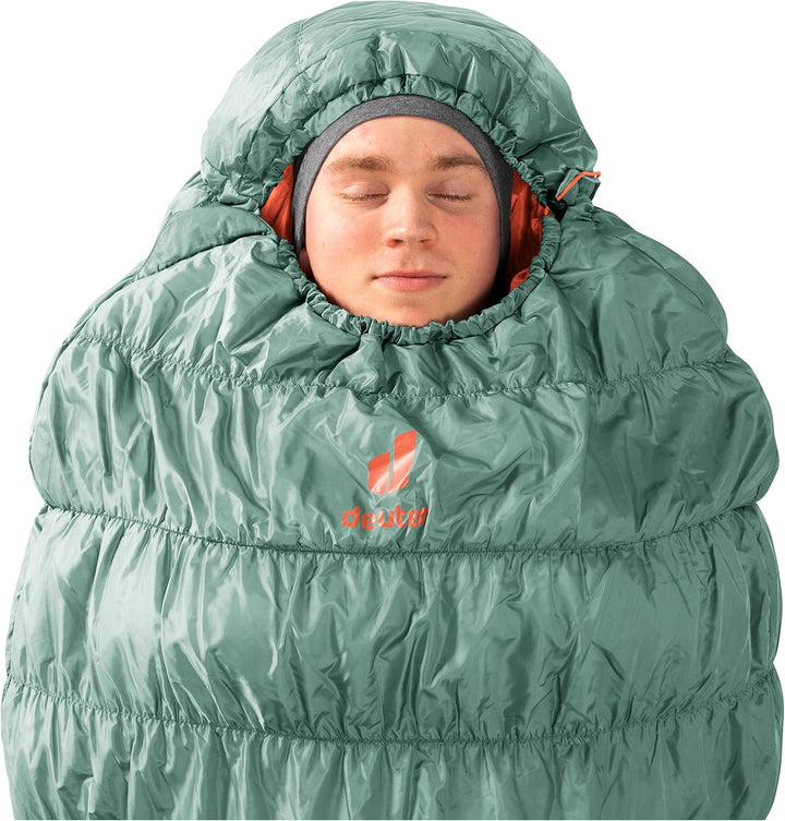 deuter Exosphere +4° Kunstfaserschlafsack sage-paprika Left Zip, sage-paprika Left Zip