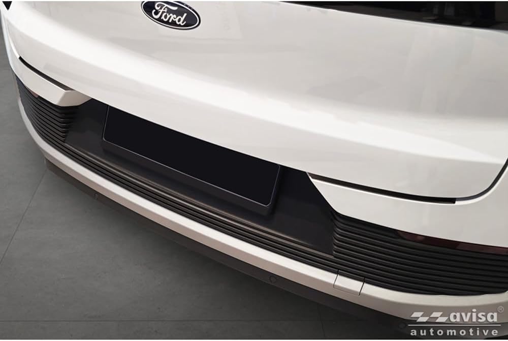 Avisa Schwarz Edelstahl Heckstossstangenschutz kompatibel mit Ford Explorer EV 2024- 'Ribs'