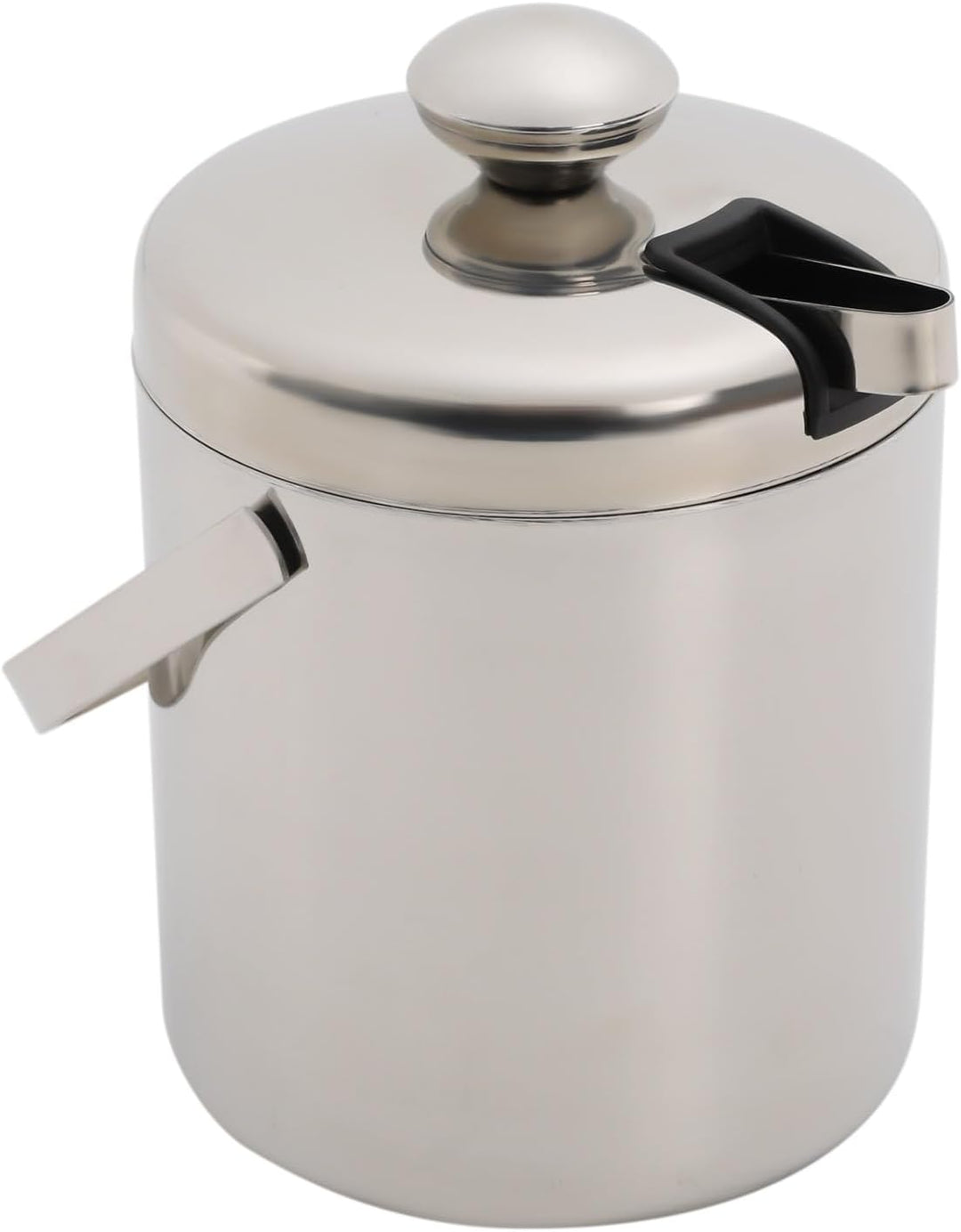 Eiswürfelbehälter mit Deckel 1,3L Edelstahl Eiskübel | Eiskübel mit Deckel aus 304 Edelstahl, doppel