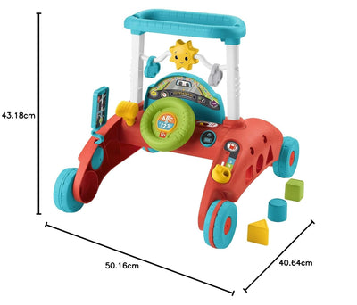 Fisher-Price 2-Seiten Auto-Lauflernwagen, mitwachsendes interaktives Spiel-Center mit über 50 Lieder