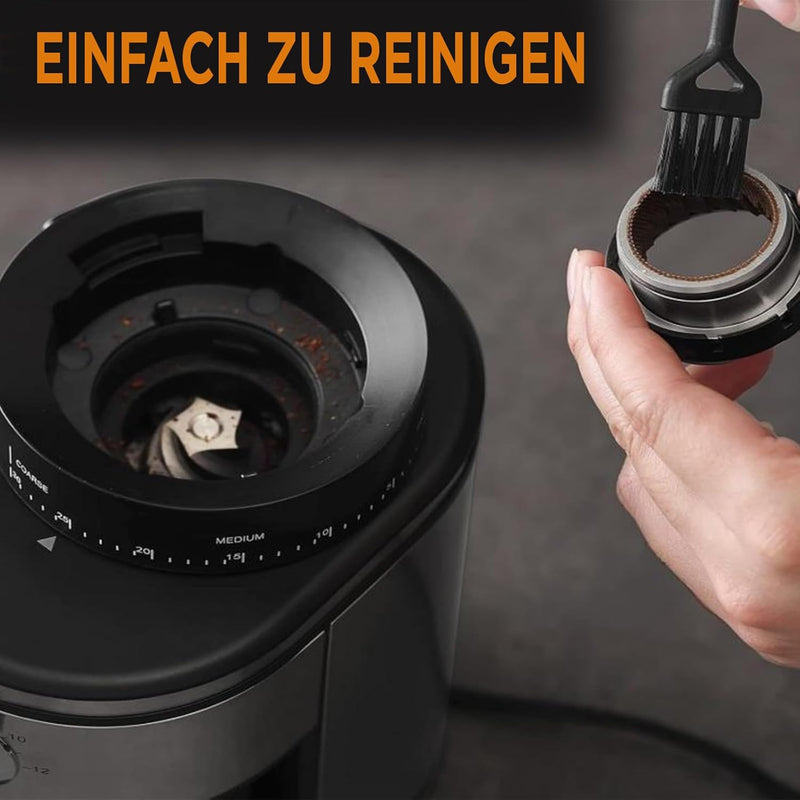 Ollygrin Kaffeemühle Elektrisch 30 Mahlstufen Kaffeemühle Siebträger Elektrisch Automatische Kaffeem