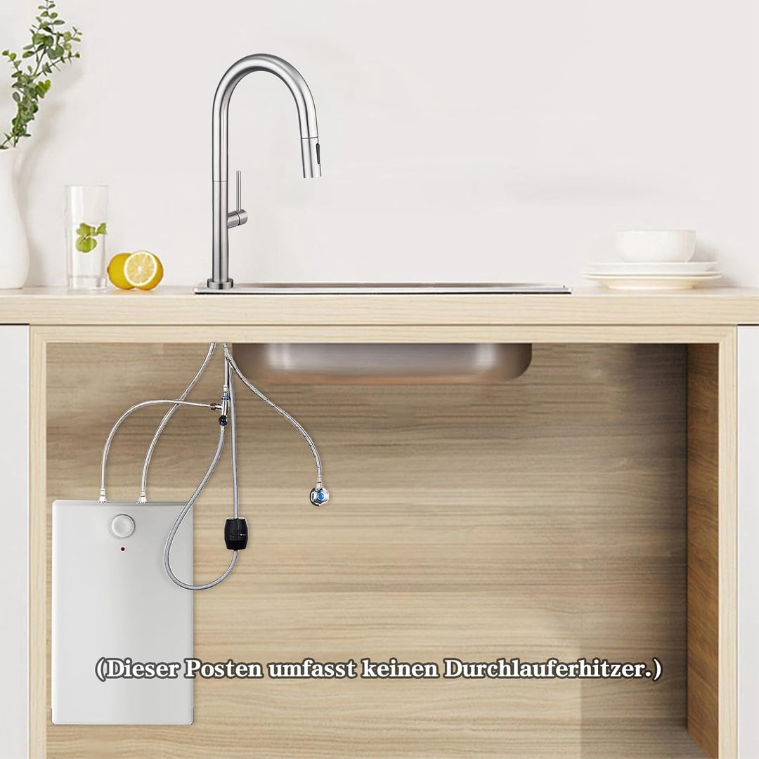 Niederdruck Armatur Küche, Niederdruck Wasserhahn Küche Ausziehbar, YardMonet 360° Drehbar Niederdru