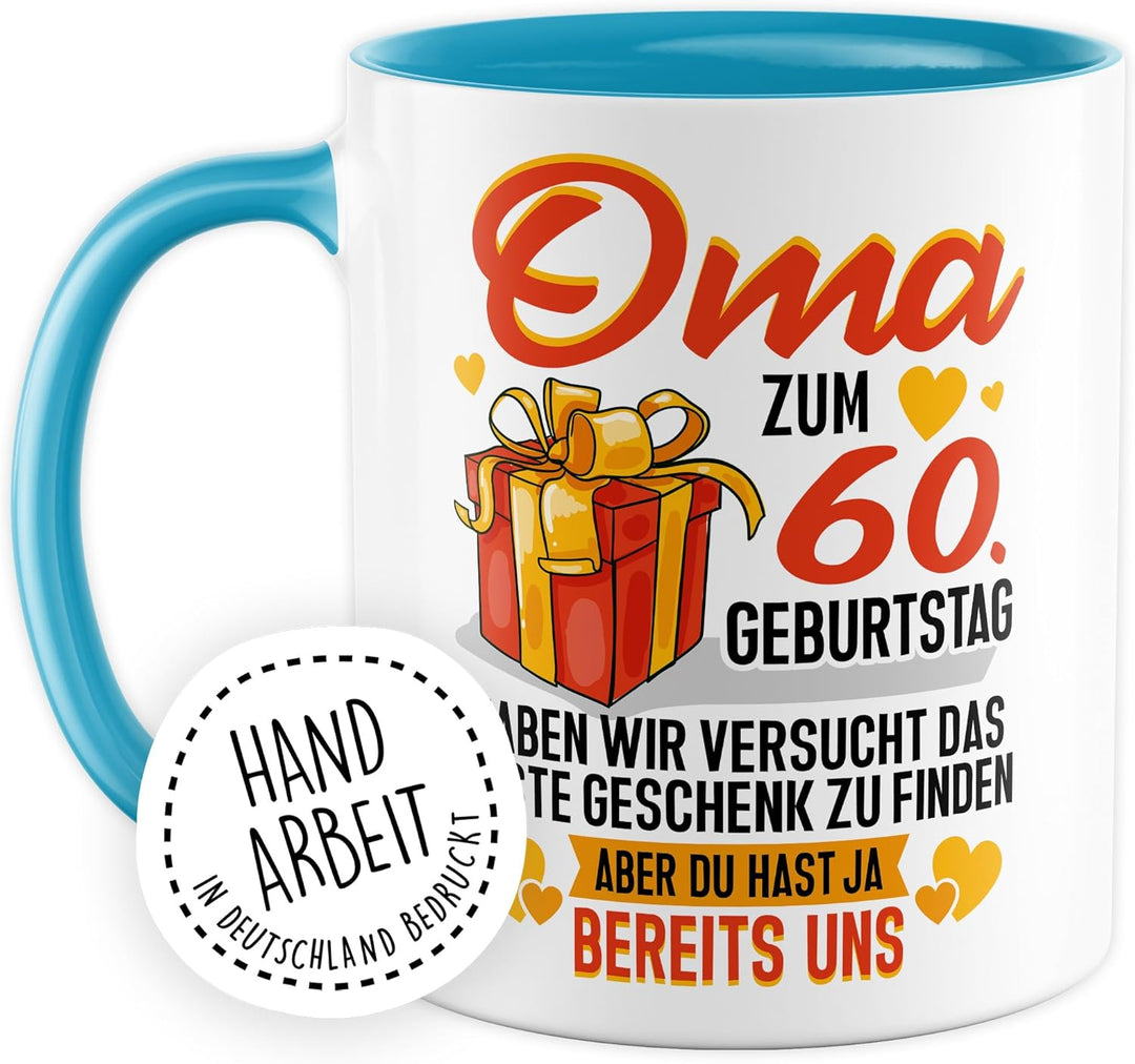 Tasse Grossmutter Geschenk Oma zum 60. Geburtstag haben wir versucht das beste Geschenk zu finden, a