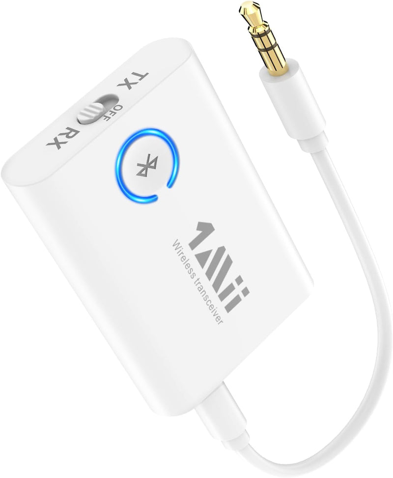 1Mii Bluetooth 5.3 Adapter für TV, 2-in-1-Bluetooth Sender Empfänger, aptX-Adaptive & HD Kabellos Au