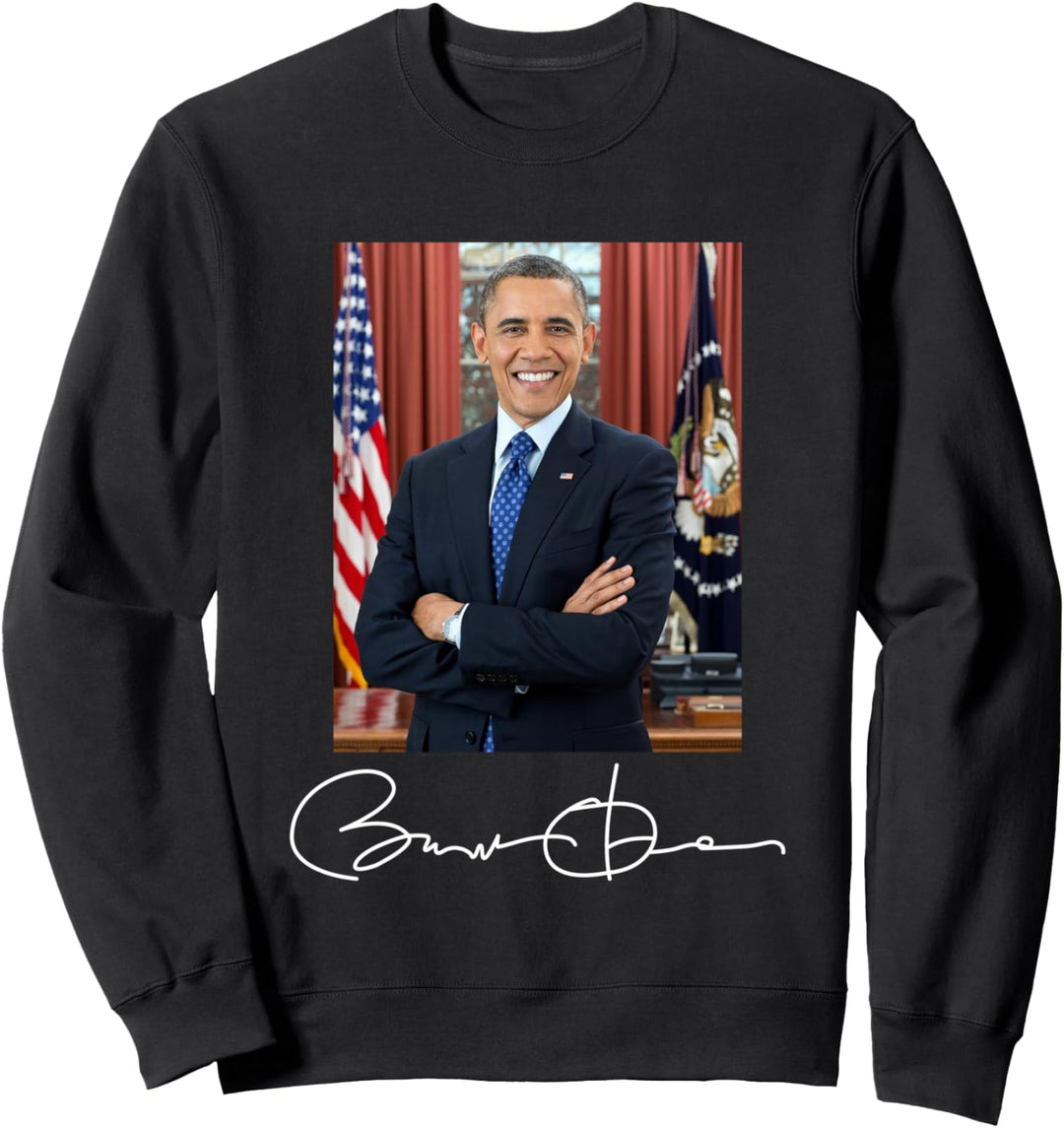 Barack Obama Signature and Portrait Sweatshirt