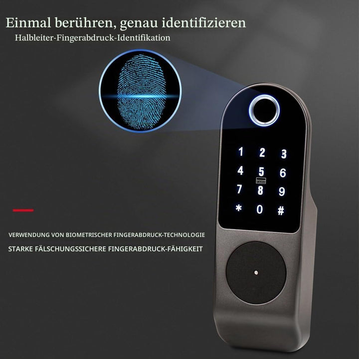FTSTech Elektronisches Smart Lock Biometrischer Fingerabdruck Türschloss Virtuelles Passwort Wechat
