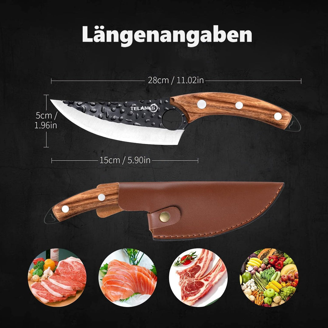 Küchenmesser für alle Zwecke, Handgemachte Huusk-Messer Japan Original, Japanisches Kochmesser Profi