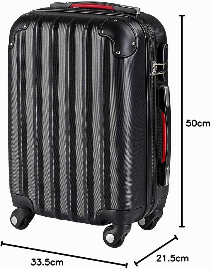 Monzana® Koffer Baseline Handgepäck ABS Hard Case Gehäuse gummierte Rollen Teleskopgriff Zahlenschlo