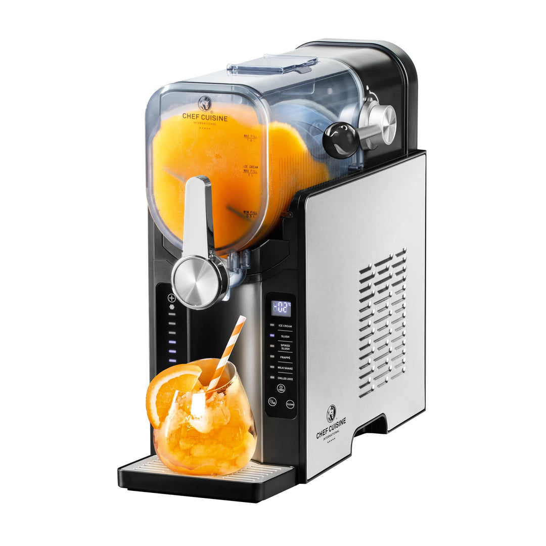Slush Eis Maschine mit Kompressor, 1,6 Liter, 6 Programme, Touch-Display, Timer, BPA-frei, Automatis