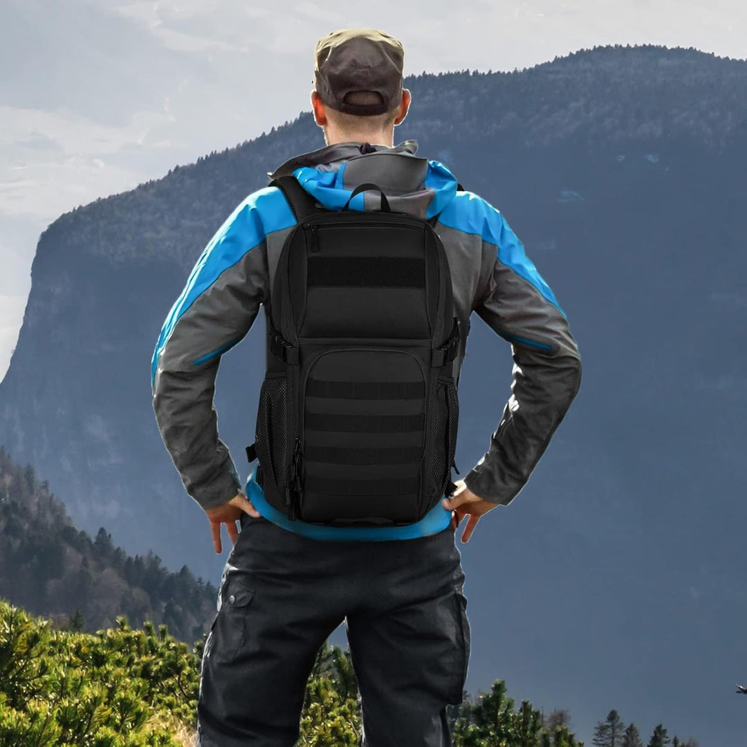 VINBAGGE Molle Rucksack Herren Wanderrucksack Taktischer Backpack Schulrucksack 900D Nylon Mehrere T