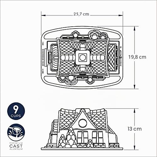 Nordic Ware Backform, Aluminiumguss, Silber, 13x25x19,1cm