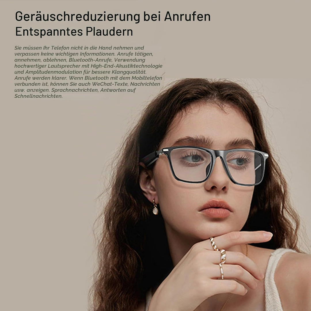 Smart-Brillen-Übersetzer, KI-Übersetzungsbrille mit Unterstützung für 160 Sprachen, Bluetooth-Smart-