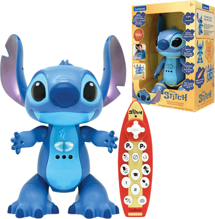 Lexibook, Disney Stitch, Interaktives Spielzeug Bilingue Englisch Deutsch, Gestensteuerung und Fernb