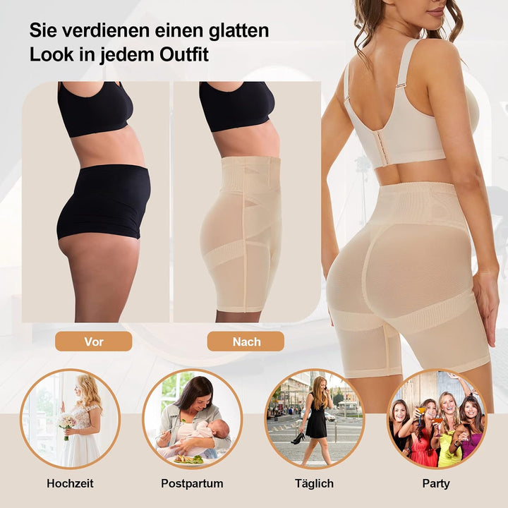 SIMIYA Bauchweg Unterhose Damen Hohe Taille Shapewear, Bauchkontrolle Höschen Shaping Unterwäsche Le