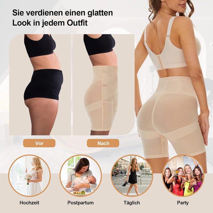 SIMIYA Bauchweg Unterhose Damen Shapewear Hohe Taille Unterwäsche Figurenformend Miederhose Bauchkon