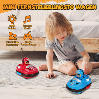 Fullware Mini RC Bumper Cars Autoscooter Ferngesteuertes Auto ab 3 4 5 6 7 8 Jahre RC Auto mit Katap