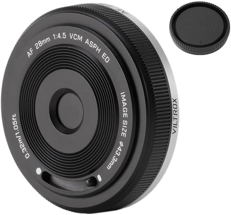 VILTROX AF 28mm F4.5 Vollformat Pancake Objektiv für Sony E, Autofokus FE Chips-Size Ultra-Thin Full