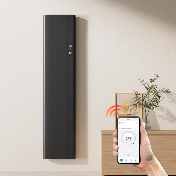 EMKE Elektroheizung Konvektor-Heizung Energiesparend Wandmontag Heizung Elektrisch 1000W mit LCD-Dis