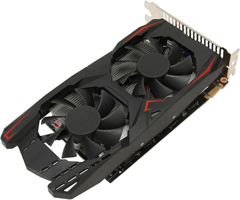 ciciglow GTX1050Ti Grafikkarte, 4 GB 128 Bit DDR5 Computer-Grafikkarten 650/1800 MHz Dual-Lüfter VGA