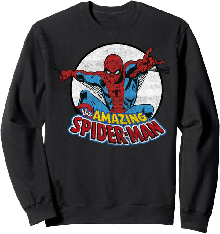 Marvel Amazing Spider-Man Vintage Circle Portrait Logo Sweatshirt