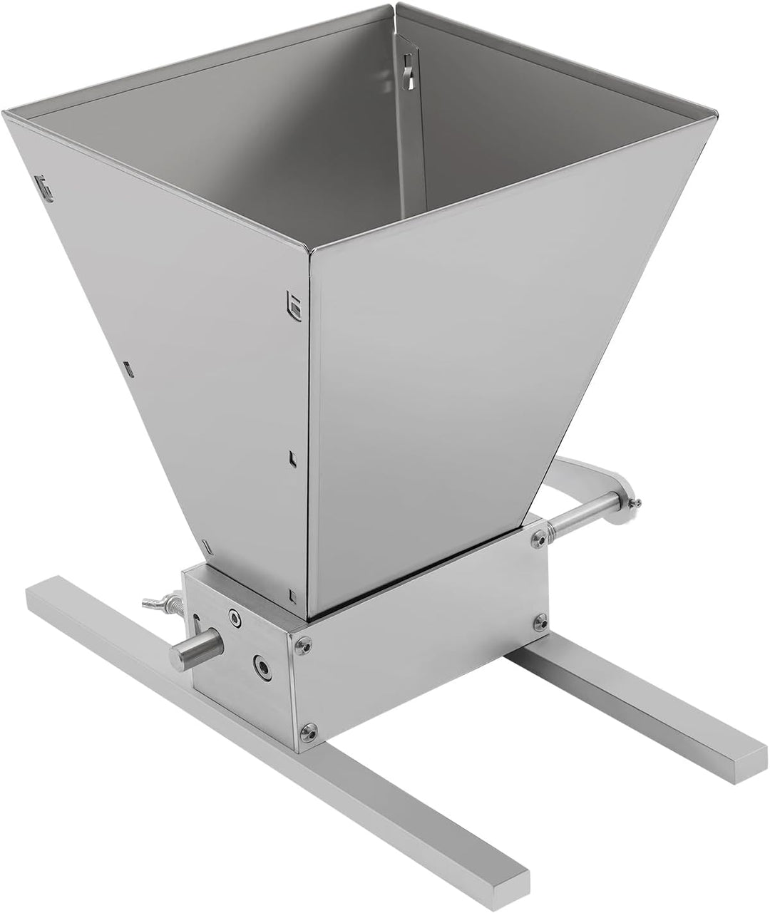 Manuelle Getreidemühle, Verstellbare 2 Rollen Malzmühle, 3,6 kg/min, 4L Trichter, Schrotmühle für We