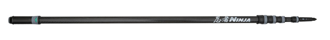 Unger Carbon Teleskopstange Ninja (5,50 m, 4-teilig, Anti-Rutsch Endkappe, kompakt, Fensterreinigung