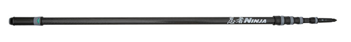 Unger Carbon Teleskopstange Ninja (5,50 m, 4-teilig, Anti-Rutsch Endkappe, kompakt, Fensterreinigung