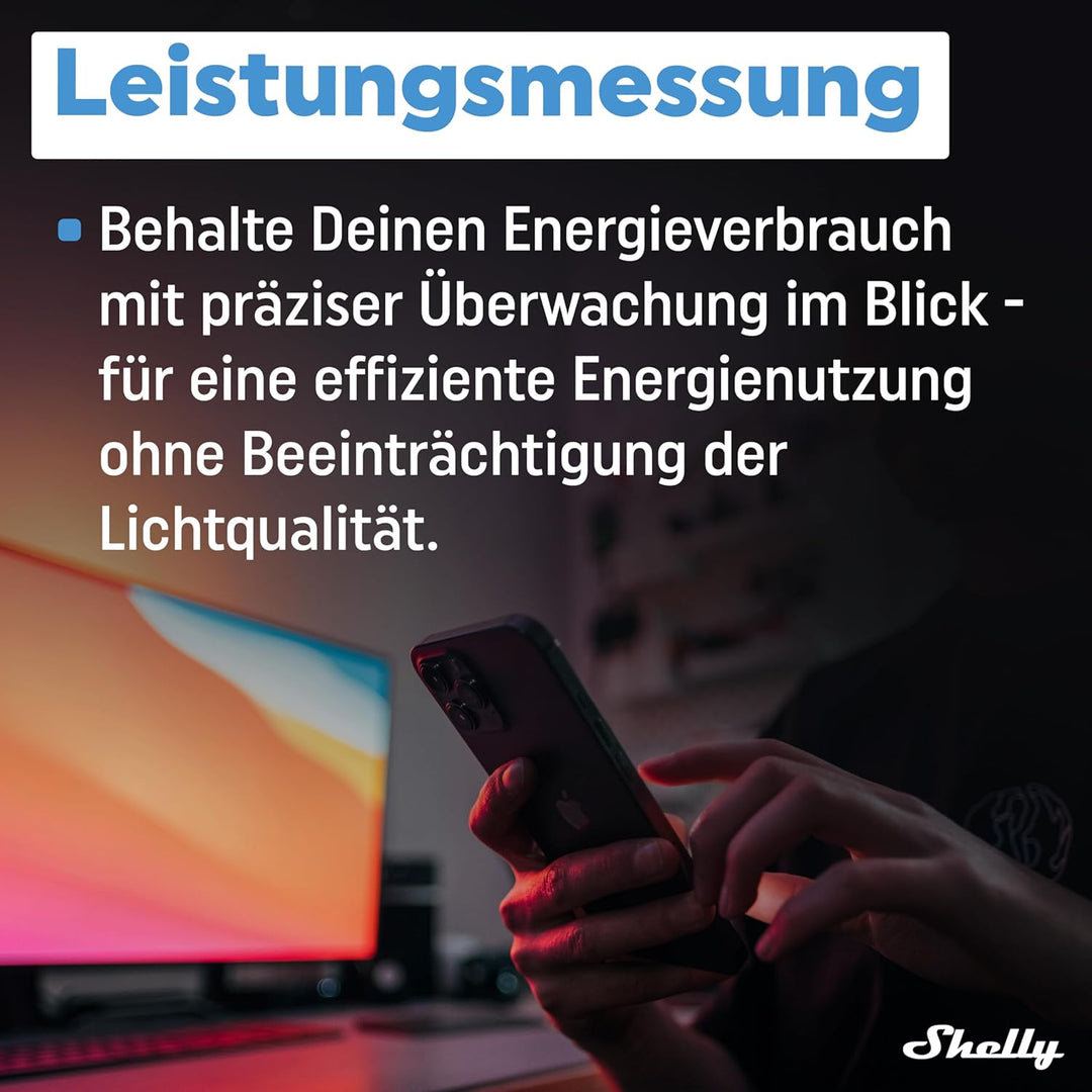 Shelly Plus RGBW PM - WLAN Controller für LED-Streifen, 12-24 VDC, 3 Beleuchtungsprofile, Leistungsm