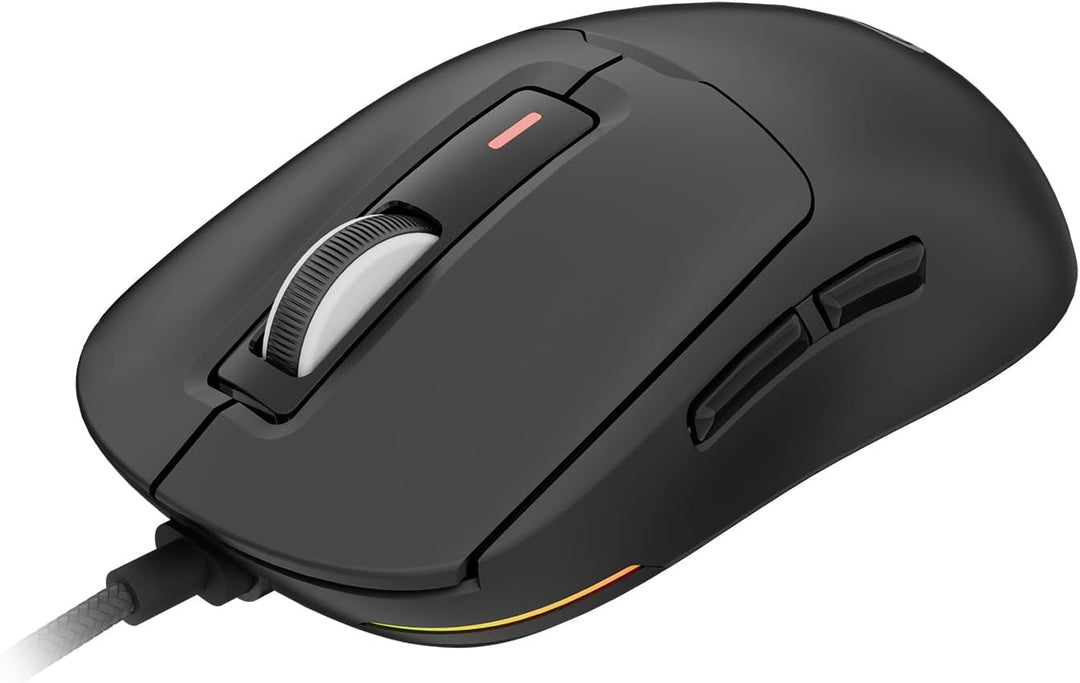 Genesis Krypton 660 Gaming Maus mit Kabel Schwarz, leichte Gaming Maus 49g, 12000 DPI USB PC Maus, P