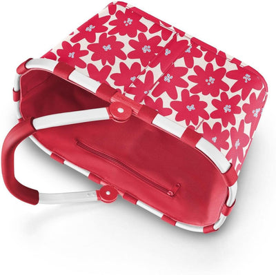 reisenthel carrybag frame daisy red – Stabiler Einkaufskorb mit viel Stauraum und praktischer Innent