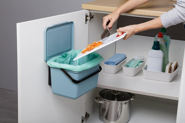 TATAY Biomülleimer Küche 6L | Organischer Abfalleimer Smart mit Halterung und Schrauben | Kompaktes