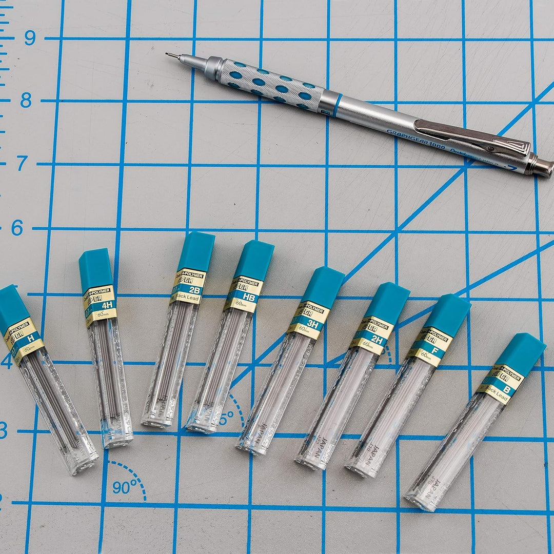 Pentel Super Hi-Polymer-Minen, 0,7 mm, HB, Medium, Schwarz, 12 Röhren Blei (50-HB)
