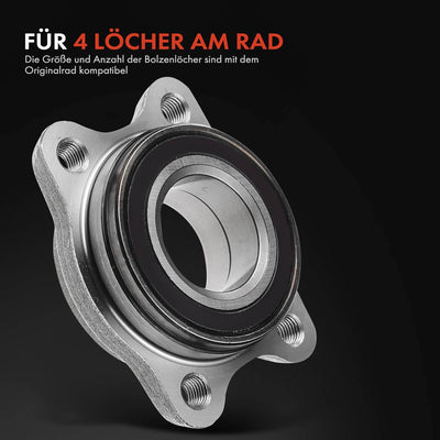 Frankberg Radnabe Radlagersatz Vorne Links Rechts Kompatibel mit A6 4F2 C6 2.0L-4.2L 2004-2011 A6 Av