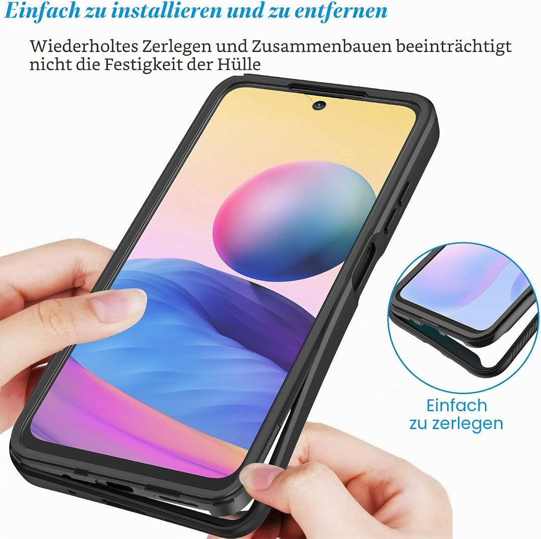 CENHUFO für Xiaomi Mi 11 lite 5G Hülle, 360 Grad Schutzhülle Panzerhülle mit Eingebautem Displayschu