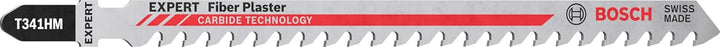Bosch Accessories 3x Expert ‘Fiber Plaster’ T 341 HM Stichsägeblatt (für Faserzementplatten, Länge 1