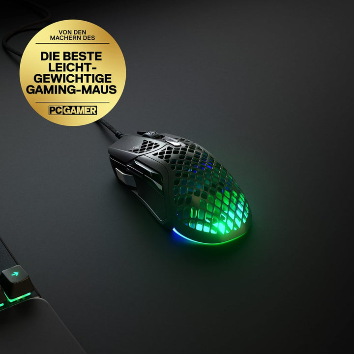 SteelSeries Aerox 5 Gaming-Maus – Ultraleichte 66 g – 9 programmierbare Tasten – Wasserbeständig nac