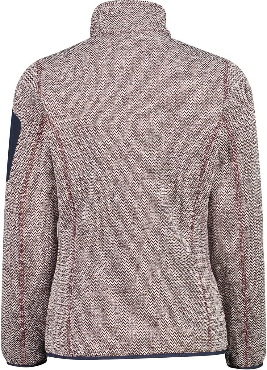 CMP Damen Fleecejacke Jacke 40 Rotwein-Weiss, 40 Rotwein-Weiss