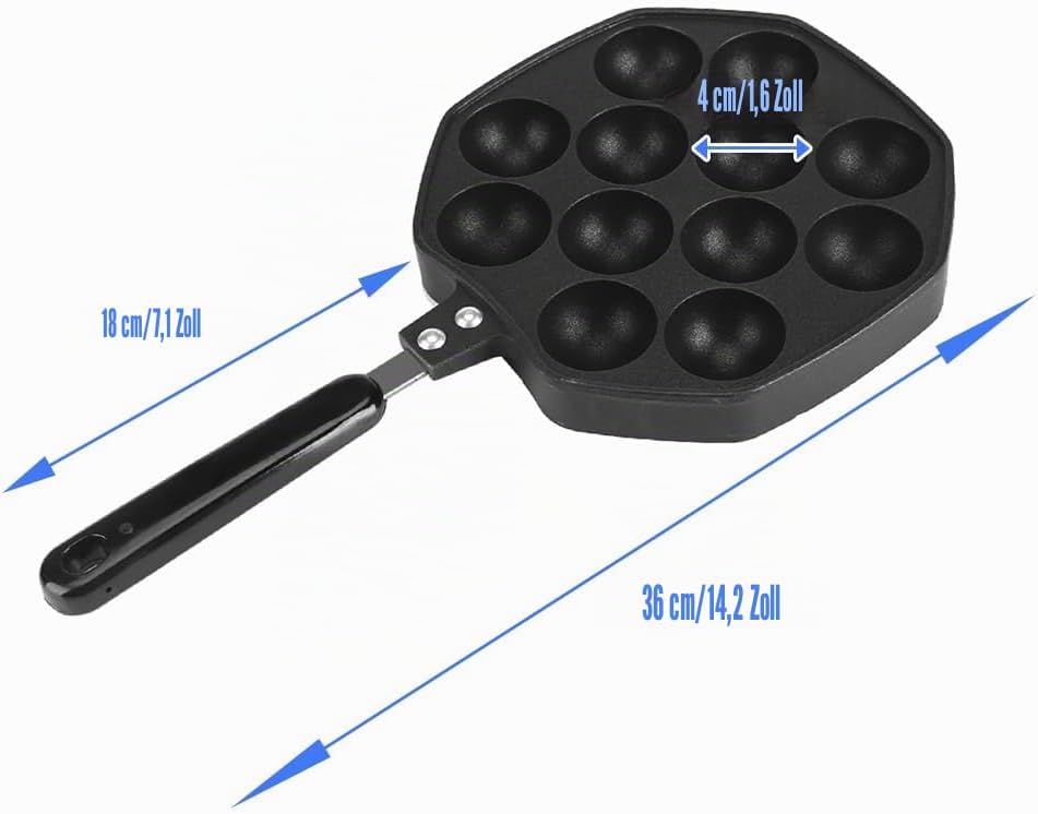 Takoyaki Grill Pan, Octopus Pfanne Antihaftbeschichtung Grillpfanne Formen DIY Ball Japanische Oktop
