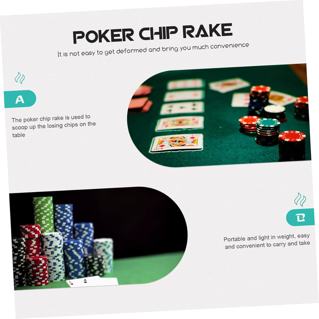 HEMOTON Teleskop Chip Rechen Pokerchip Rechen Späneauffangstab Aus Kunststoff Praktisch Für Pokerspi