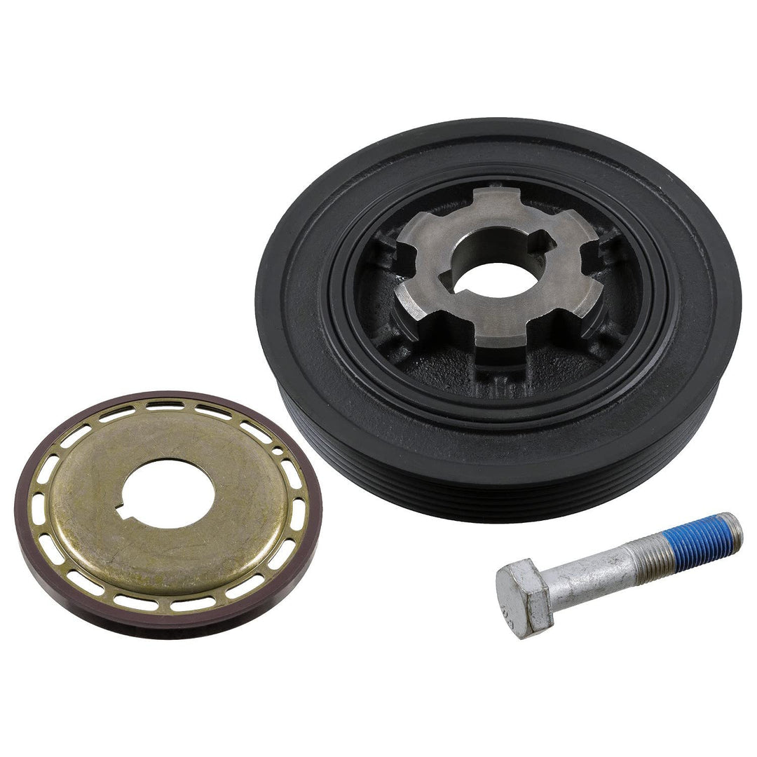febi bilstein 36433 Riemenscheibe (entkoppelt) für Kurbelwelle, mit Polrad und Schraube , 1 Stück