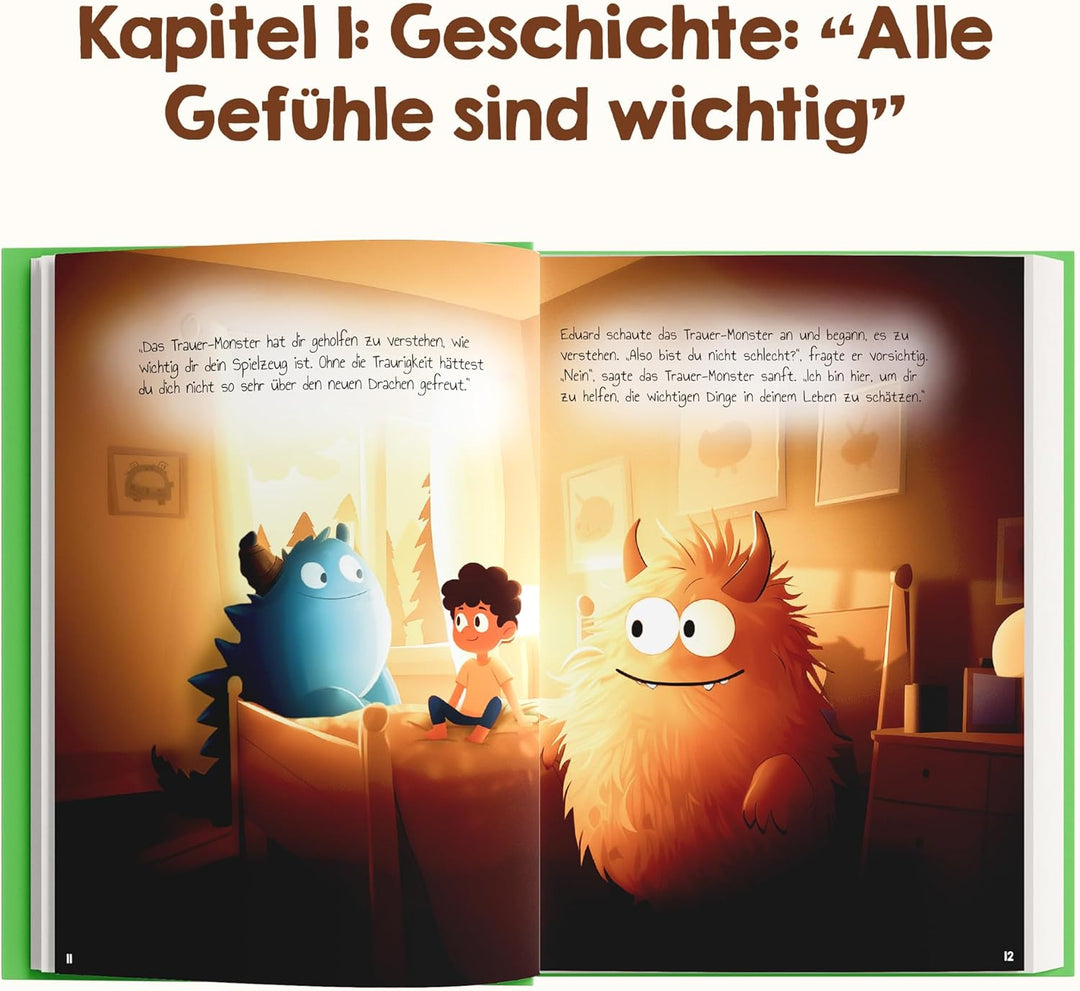Edubini Gefühlstagebuch Kinder [6-12 Jahre] - Tagebuch Mädchen & Jungs - Gefühle Buch für Umgang mit