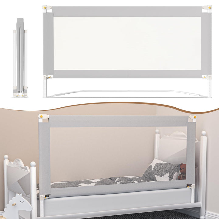 Eulenke Bettgitter Klappbar 150 cm, Bettgitter Rausfallschutz, Bettschutzgitter für Kinder Höhenvers