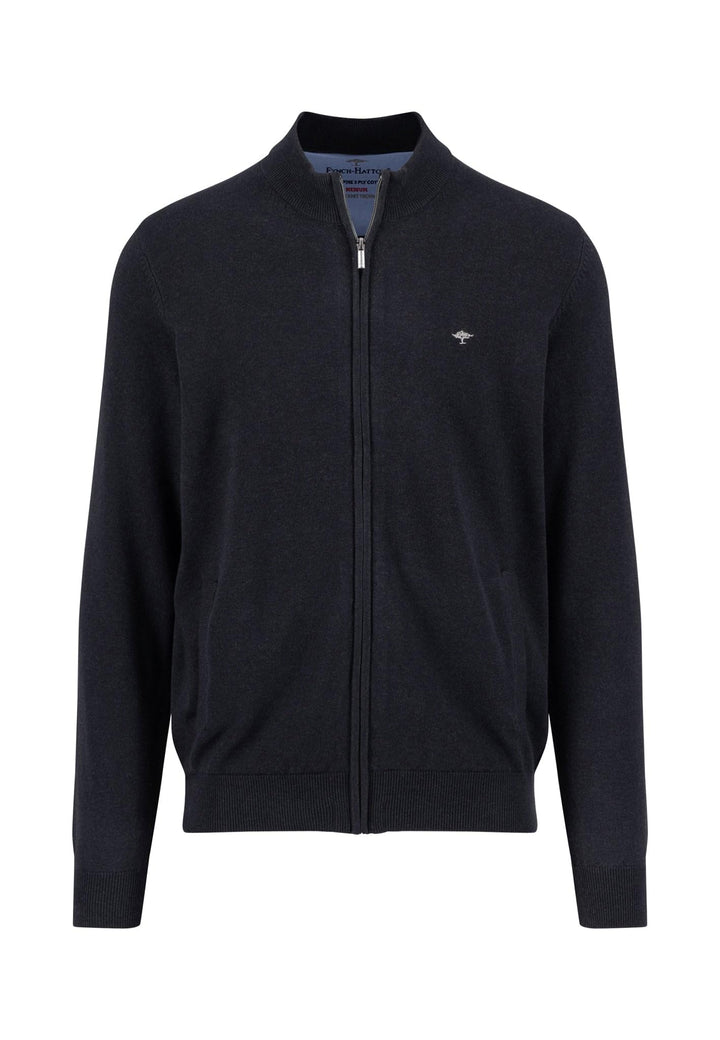 FYNCH-HATTON Herren Cardigan-Zip Strickjacke S Grau (Charcoal 998), S Grau (Charcoal 998)