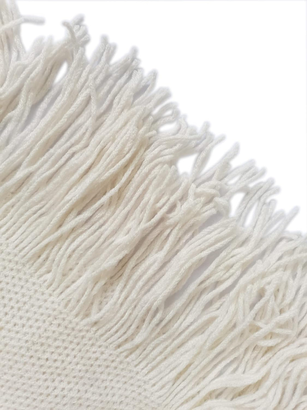 SUZALA Poncho Schal Wrap, Damen Elegant Strickschal Poncho mit Fransen Schnalle-hellbeige, Schnalle-