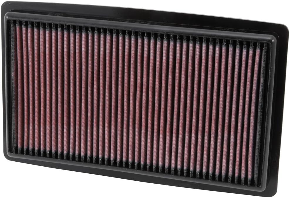 K&N 33-2499 Waschbarer und wiederverwendbarer KFZ Tauschluftfilter Rot
